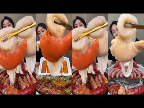 🎧🍱🌸 Tranquil Sounds Seafood Eating ASMR  조용하고 평화로운 해산물 소리  静かな食音  宁静海鲜咀嚼声