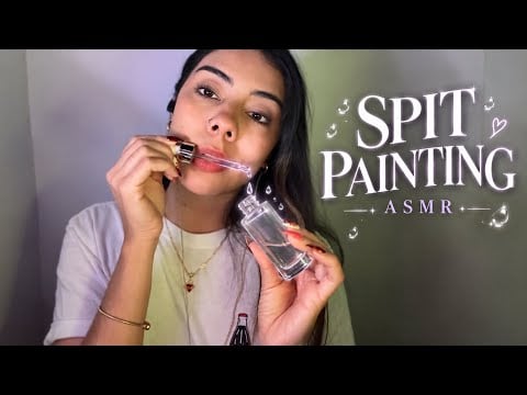 ASMR Spit Painting💧Con Gotero | Wet Mouth Sounds