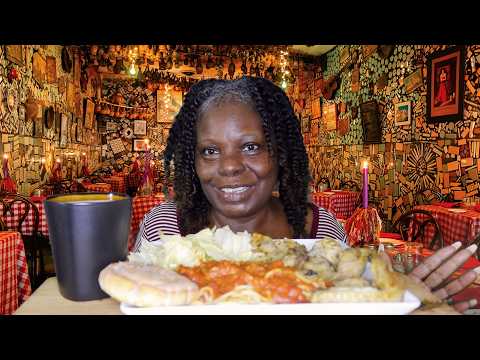 Baked Chicken Wings With Veggie Spaghetti And Salad ASMR Eating Sounds