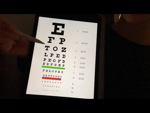 asmr eye exams (charts, colourblind test)