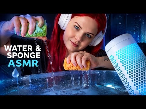 💧 Satisfying Water & Sponge ASMR | Relaxing Squeezing Sounds