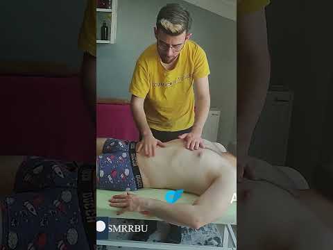 MASSAGE THERAPY THAT RELAXES THE CHEST AND RIBBAL CAGE #massage #satisfying #relaxing #asmr #shorts