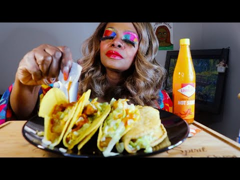 CRUNCHY TACOS ASMR EATING SOUNDS