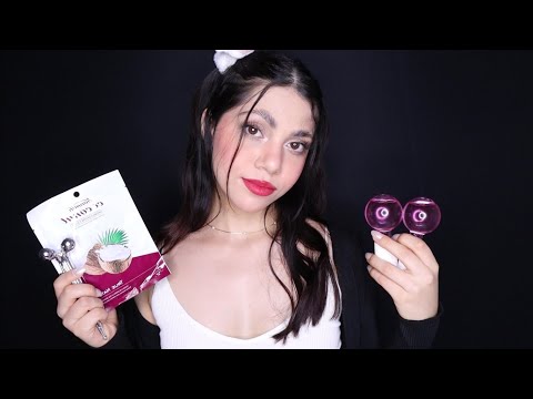 ASMR te hago un masaje facial para dormir🧴 (mouth sounds) | Dámaris ASMR♡