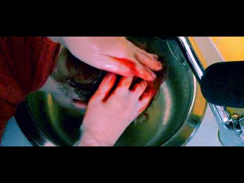 VINYL GLOVES 🚨 gloved hands dyeing  hair 💓 [[ASMR]]