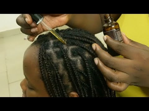ASMR Scratching between braids, Scalp massage & Hair pulling