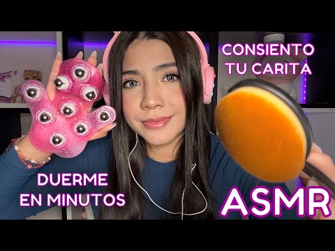 ASMR español / DUERME en MENOS de 10 MINUTOS mientras CONSIENTO TU CARITA / ATENCIÓN PERSONAL