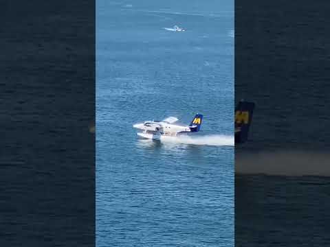 Seaplane landing in Vancouver.