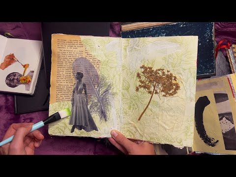 ASMR Art Journals Show and Tell (Whispered, Tracing)