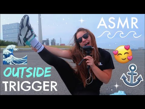 [ASMR] OUTSIDE TRIGGER am MEER🌊 (FAIL) | Relaxing Beach Sounds | ASMR Marlife