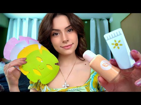 ASMR Doing Your Wooden Skincare 🌲 Personal Attention, Layered Skincare, ASMR for Sleep 💤