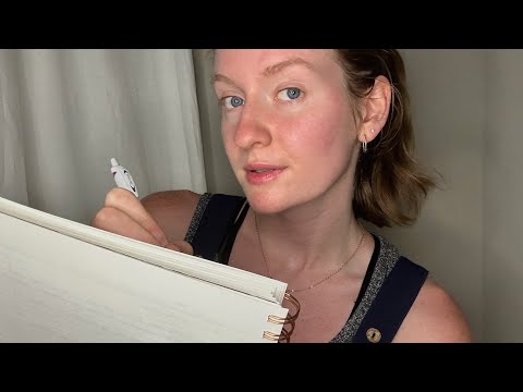 ASMR Roleplay | Irish Receptionist Asks You Personal Questions (Irish accent, writing, whispers) ✨