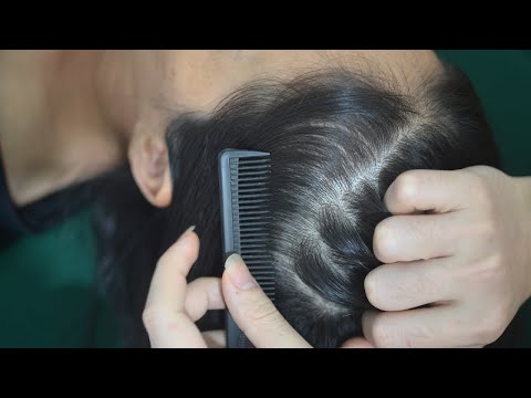 ASMR Hair Parting & Hair Pulling Real Person, No Talking Hair Play For Relieve Stress, Anxiety
