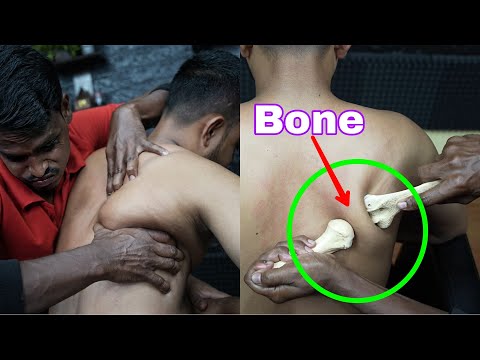Deep Tissue Body Massage With Human Bone | ASMR Head And Back Body Massage By Strong Wrist Barber