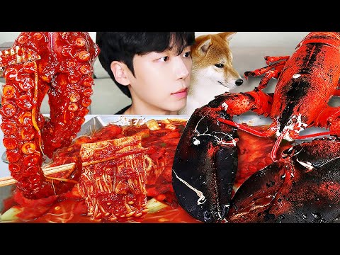 ASMR MUKBANG | 직접 만든 해물찜 대왕 랍스터 문어 팽이 버섯 먹방 & 레시피  KING CRAB, OCTOPUS, SEAFOOD