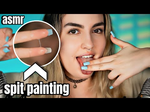 asmr Limpio TU CARITA con SPIT PAINTING y MOUTH SOUNDS para dormir como bebé