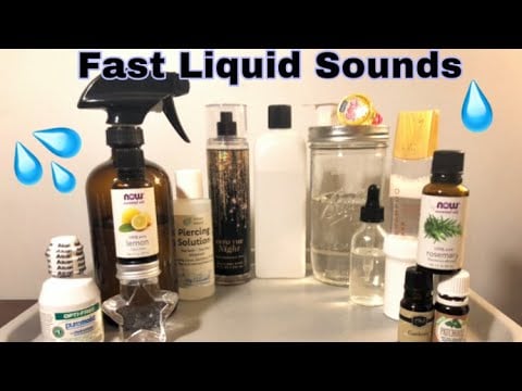 ASMR- Fast LIQUID SOUNDS (shaking, pouring, spraying) ~No Talking. Part 1