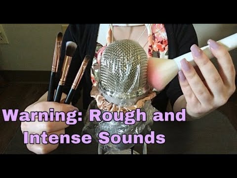 ASMR- ROUGH and INTENSE plastic wrap mic brushing and touching (No talking)