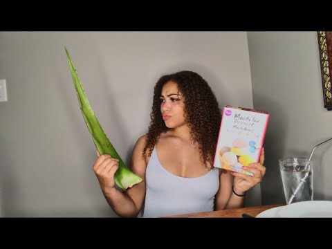 ASMR - Eating MOCHI & ALOE!! (Kinda a Fail LOL)