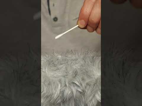 ASMR Mic Brushing With Cotton Buds #short