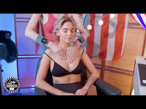 ASMR Massage by Barber Lady Sandra for Skinny Girls (Compilation)