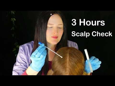 3 HOURS ~ Gentle Scalp Check ~ Sleep, Study, Focus (Soft Whispering)