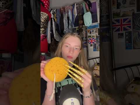 ASMR XXL NAIL SPONGE SCRATCHING AND TAPPING #asmr