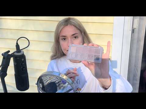 asmr | grwm on my balcony (whispered, nature sounds)
