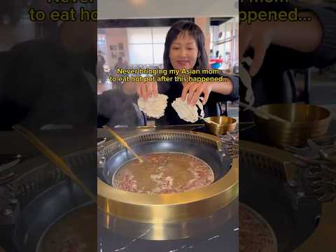 NEVER BRINGING MY ASIAN MOM TO EAT HOT POT AFTER THIS HAPPENED... #shorts #viral #mukbang