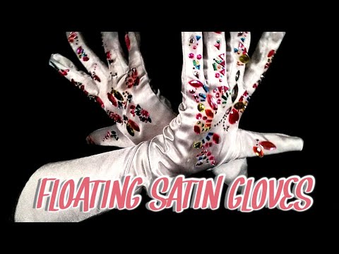 Whispering Rhinestones: Relaxing ASMR with Floating Satin Gloves 🌸 Hand Movements 💎