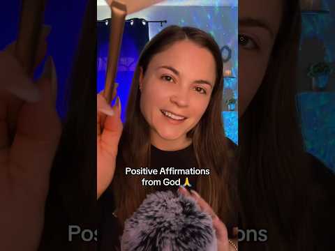 Positive Affirmations & Face Brushing #asmr #positiveaffirmations #satisfying #christian