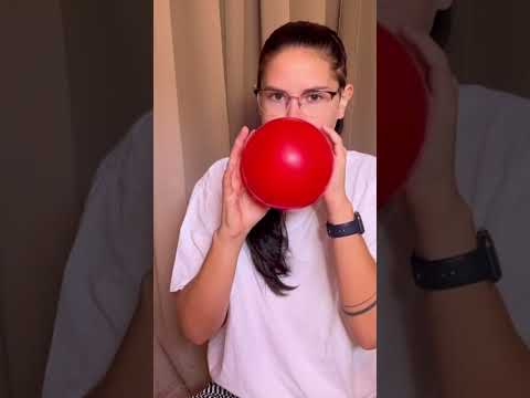 ASMR 🎈 #redballoon #asmr #shorts #blowingballoon