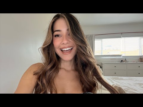Asmr| Doing my hair with soft whispers ✨