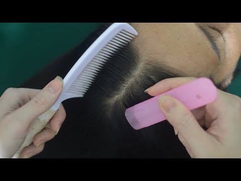 Tingly Head Scratching ASMR And Hair Parting Sounds, No Talking ASMR For Relaxation