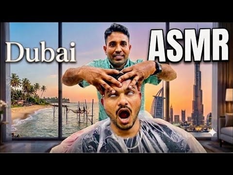 😱 ASMR | $2.72 Sri Lankan Chilaw Head Massage in Dubai 🇦🇪🇱🇰 | It Was So Good I Paid Him DOUBLE! 💸