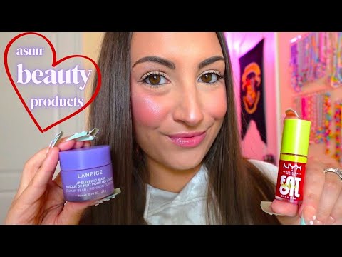 ASMR Whispered Tapping On New Beauty Products 💜❤️