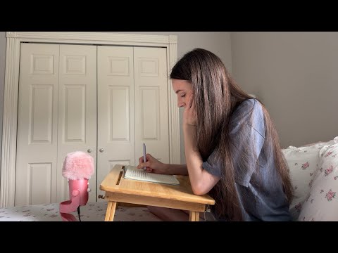 ASMR journal with me:) | writing with a pen | paper crinkling sounds | no talking