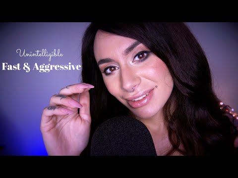 ASMR Unintelligible Fast & Aggressive Whisper