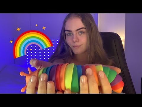 ASMR Rainbow Triggers To Stop Overthinking 🌈 (follow my instructions, visual triggers)