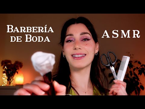 ASMR BARBERÍA NOCTURNA 💤 Lavo, Peino y Corto Cabello y Barba 🪒 Masaje Capilar 🧼 Roleplay en Español