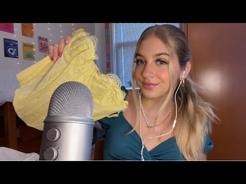 ASMR Halara, Princess Polly, Urban Outfitters Haul 🍒 Whispered Ramble and Fabric Sounds