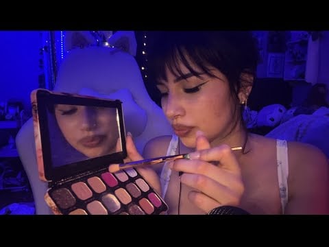 ASMR spit painting makeup no talking