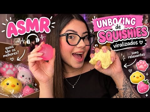 ASMR caseirinho - avaliando squishies 🧀💕💤