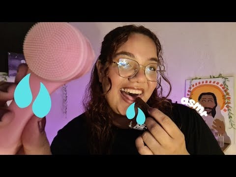 ASMR LIMPEZA DE PELE com BANHO DE GATO 😻💕