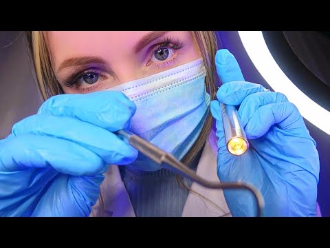 ASMR Full Relaxing Dental Exam (Doctor Roleplay, Cleaning, Whitening, Soft Spoken)