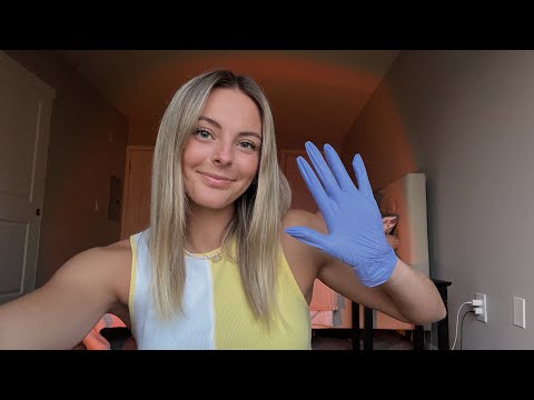 ASMR | Full Facial Examination with Latex Gloves | Up Close Personal Attention