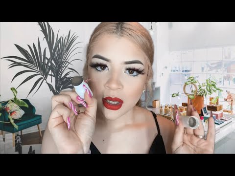 ASMR bestie helps you pick out makeup for your new job ✨