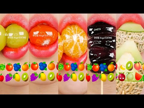 asmr TANGHULU (CANDIED FRUITS)& FRUITS 탕후루 & 과일 먹방 eating sounds