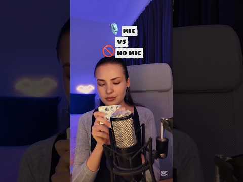 ASMR crinkles: 🎙️ mic  vs 🚫🎙️ no mic #asmr #asmrvideo #asmrsounds #asmrshorts