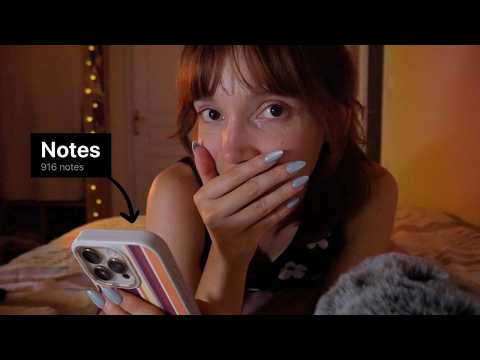 ASMR | Je te lis les notes de mon téléphone avant de dormir 💤